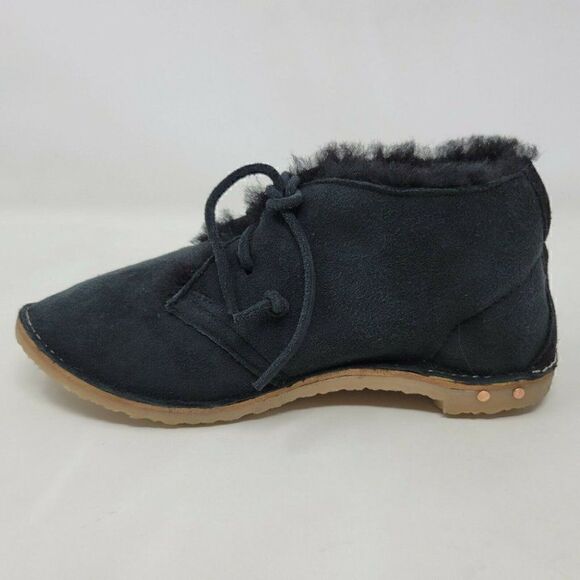 AMPUTEE RIGHT BOOT ONLY BEEK PENGUIN SUEDE SHEARLING LINED BOOTIE BLACK SIZE 6 - Picture 3 of 6